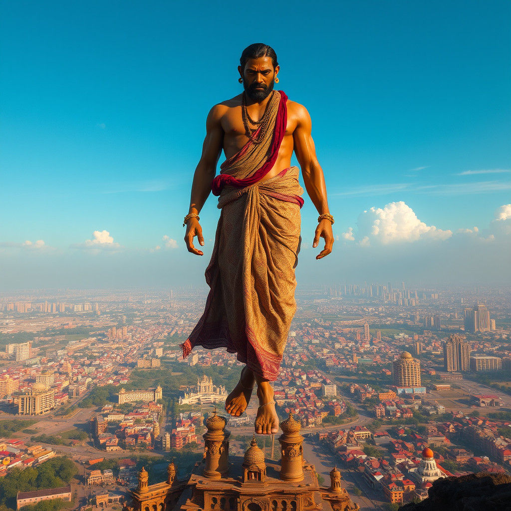 Colossal Figure Dominates Bangalore and Hyderabad