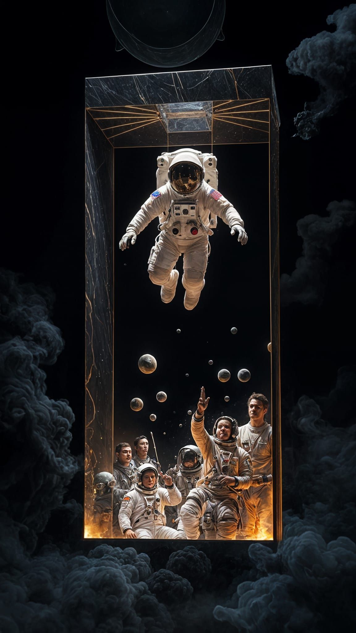 Cosmic Legacy in Vibrant Alabaster