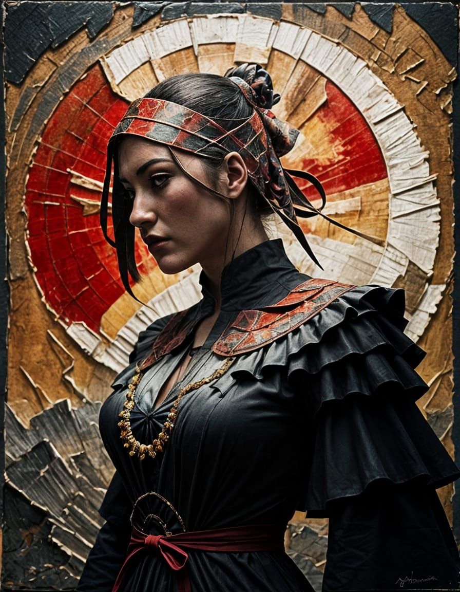 woman in ruffled dress