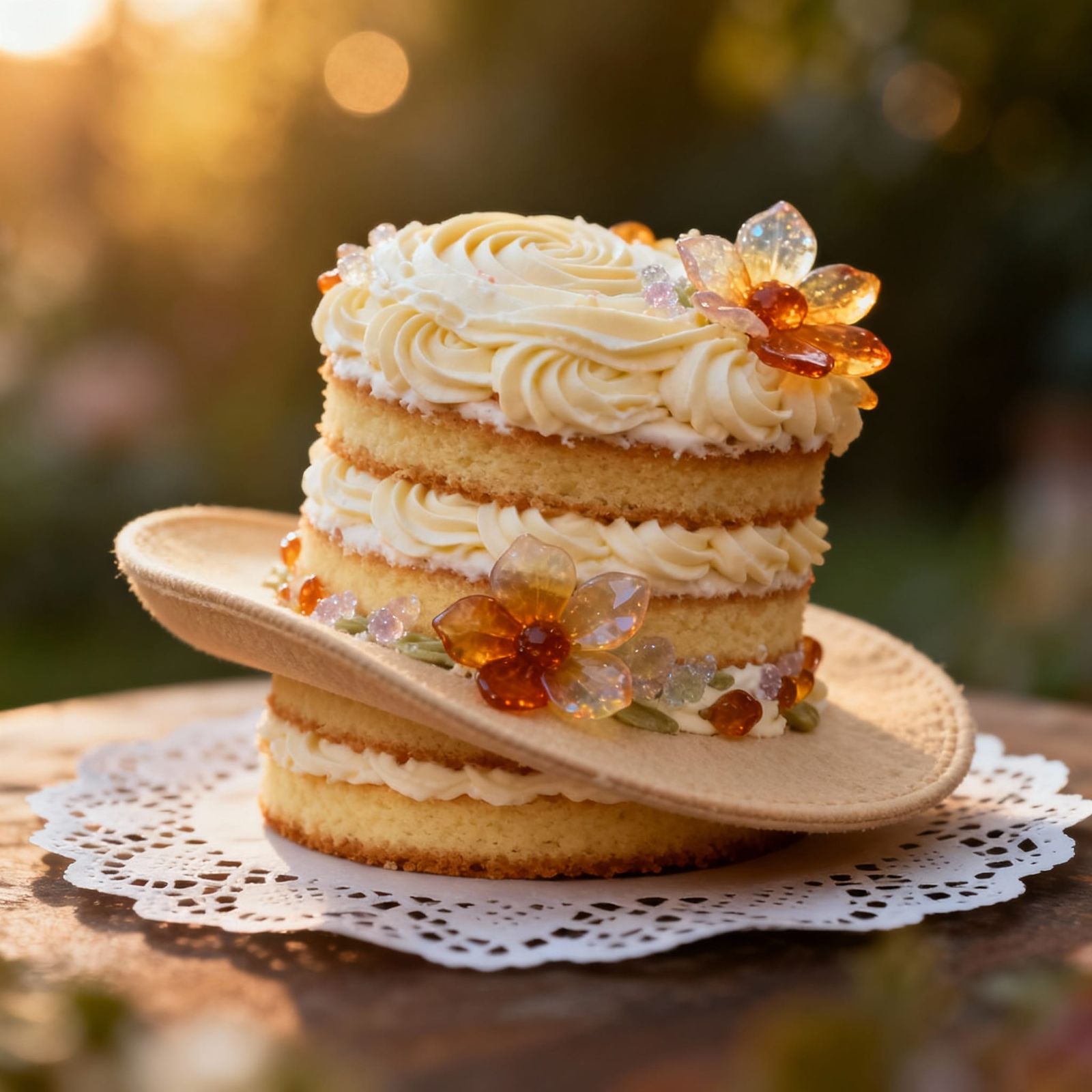 Whimsical Cake Hat: Confectionery Artistry Captured