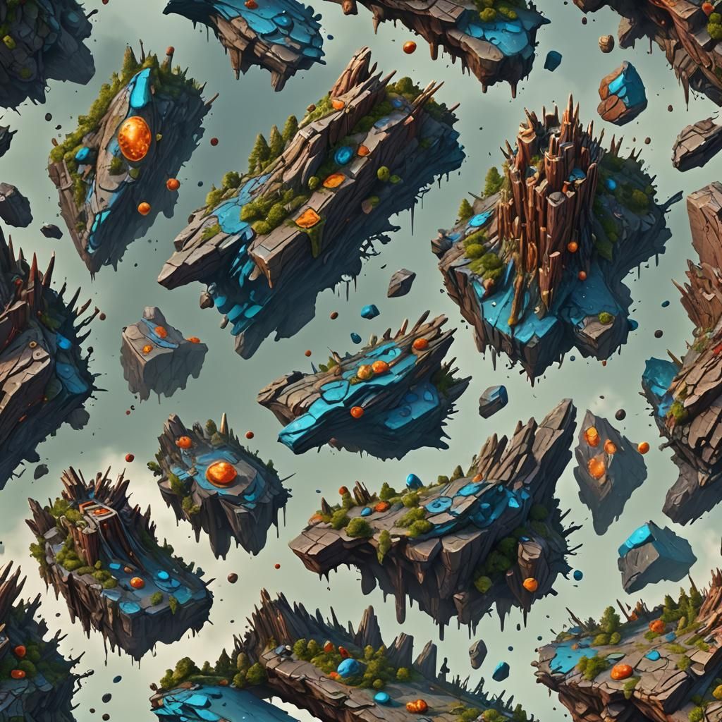 Fantastical Landscape Matte Painting in Deep Color