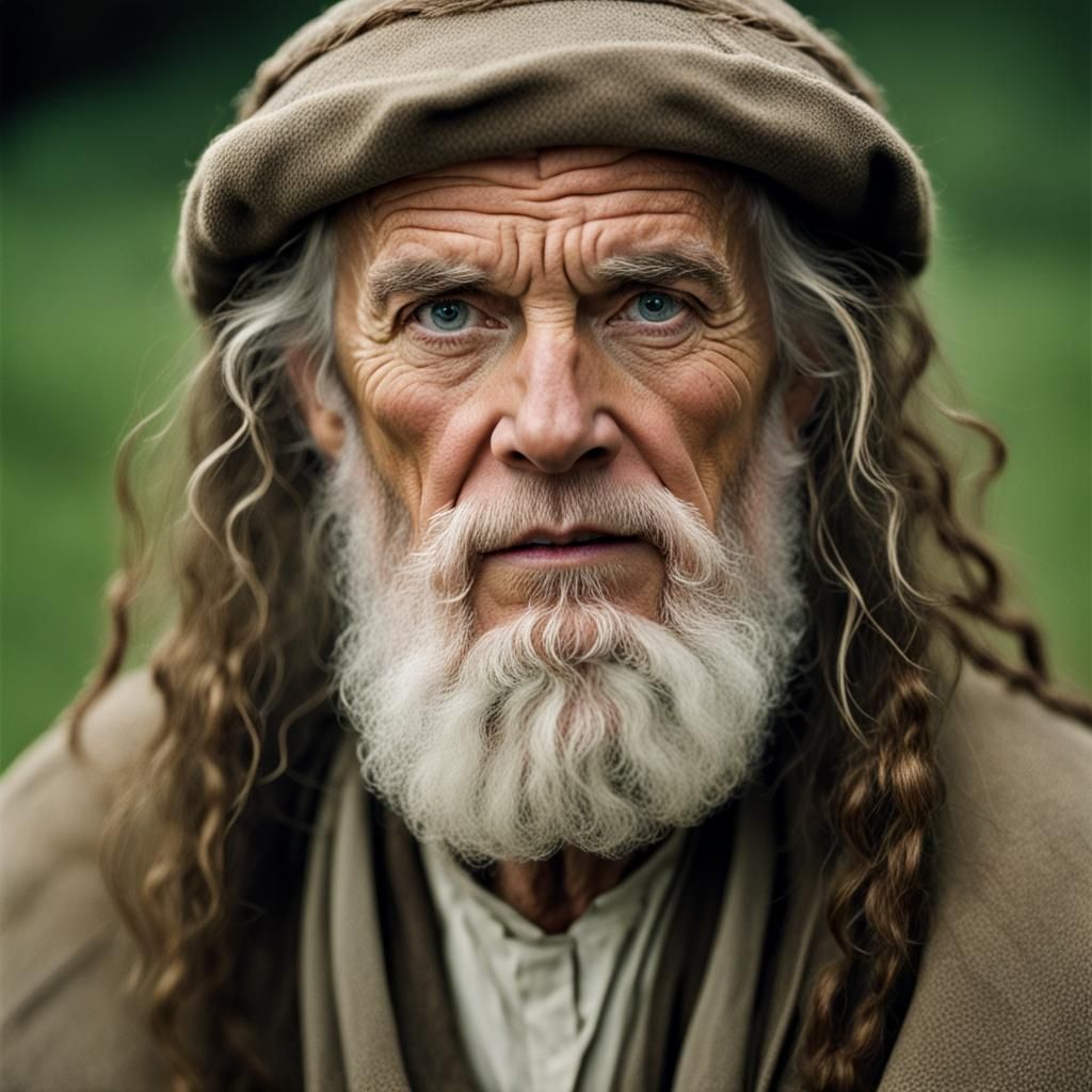 Celtic Druid Portrait in Normandy Territory