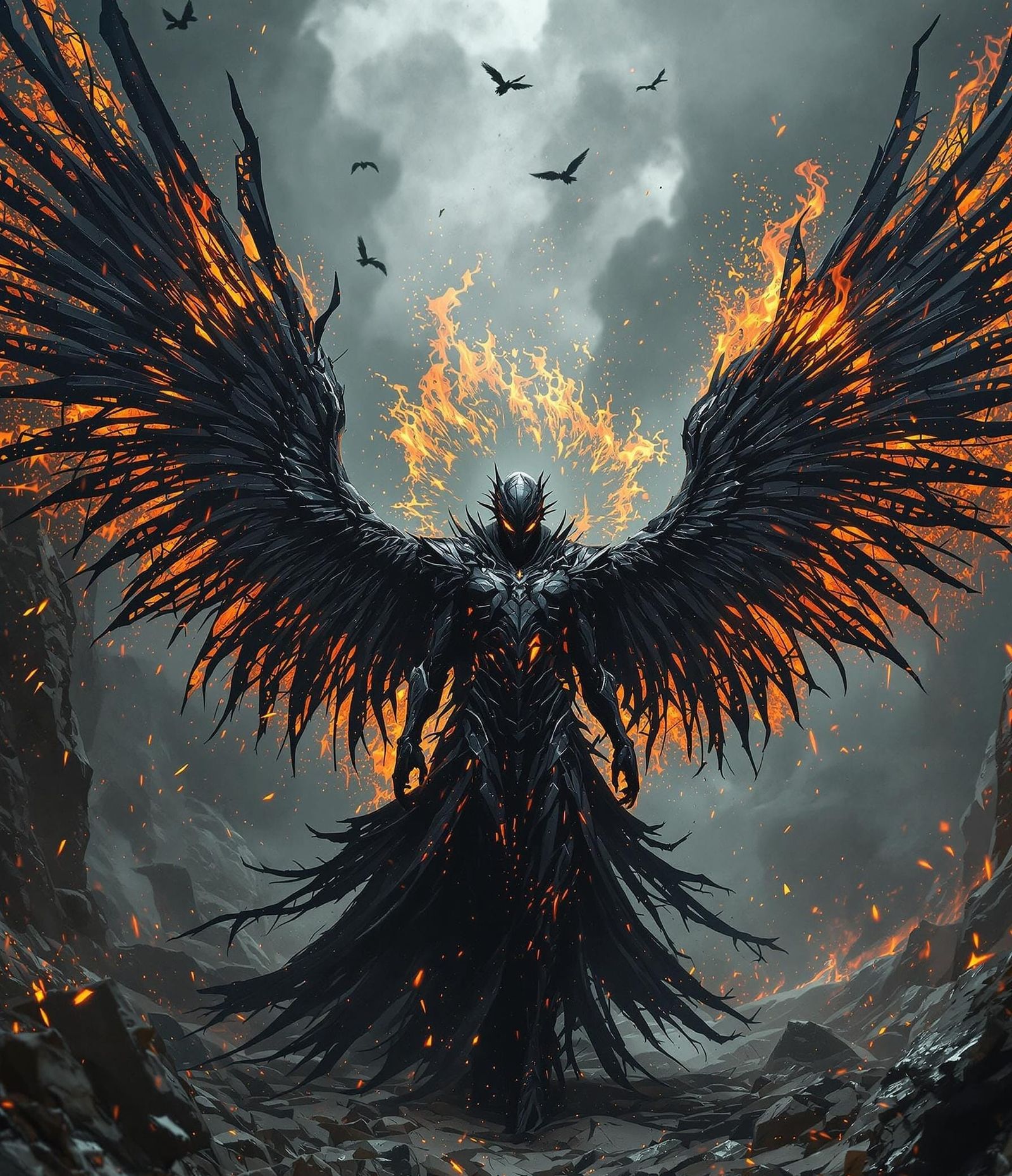 Ethereal Iron Wings Unfurl in a Broken World