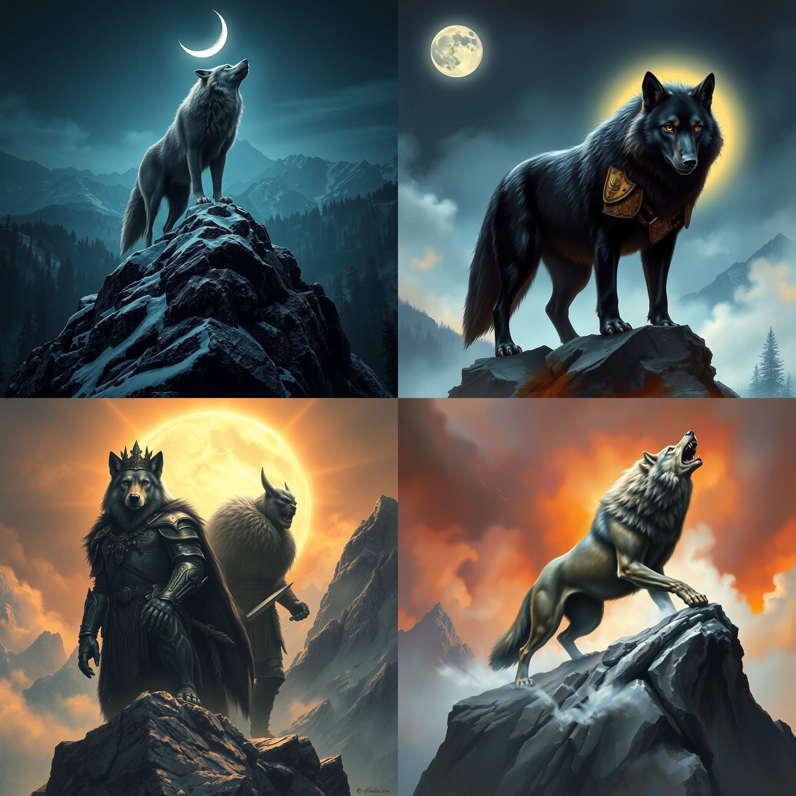 Wolf King: A Majestic AI Interpretation