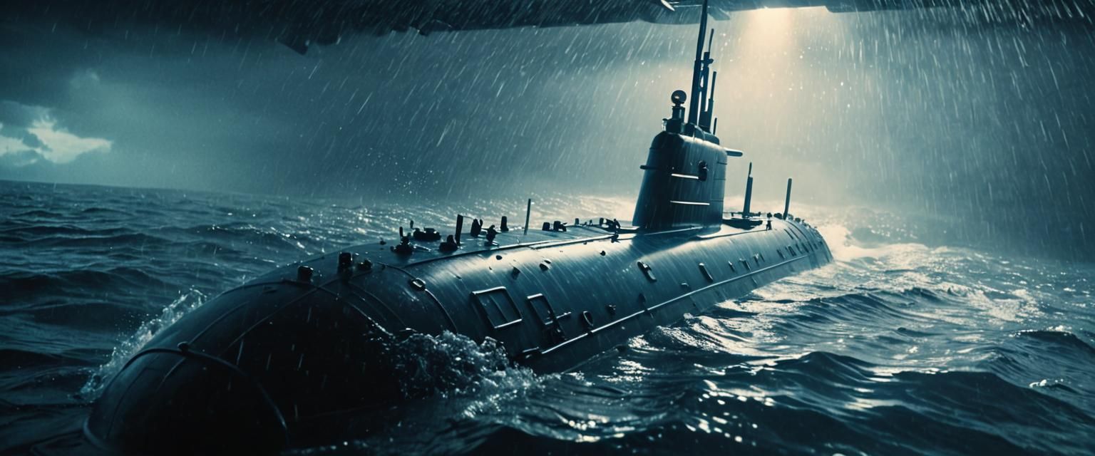 Sleek Submarine Descends into Ocean Depths