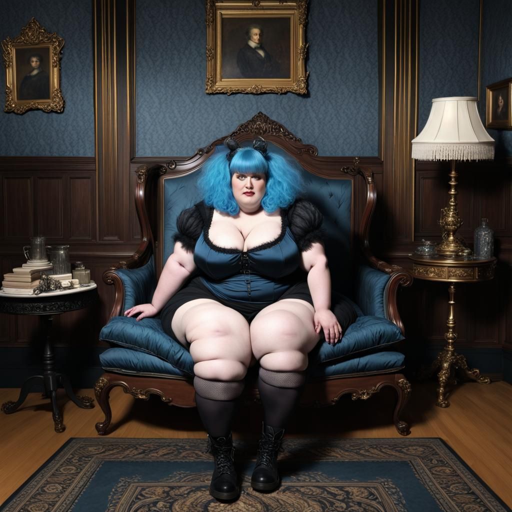 Gothic Enchantress in Drawing Room: Digital Matte Painting