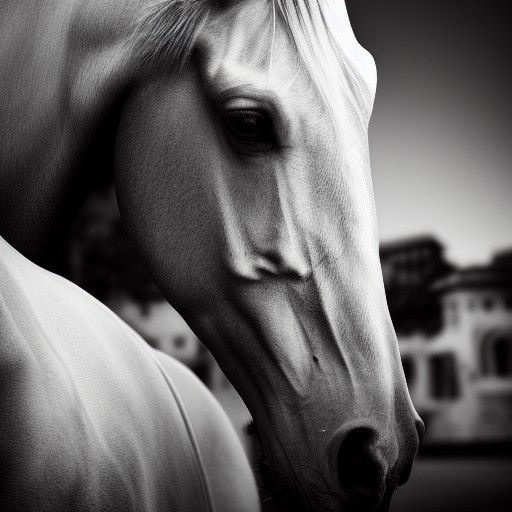 White Horse in Saint Peter's Square: Street Photography