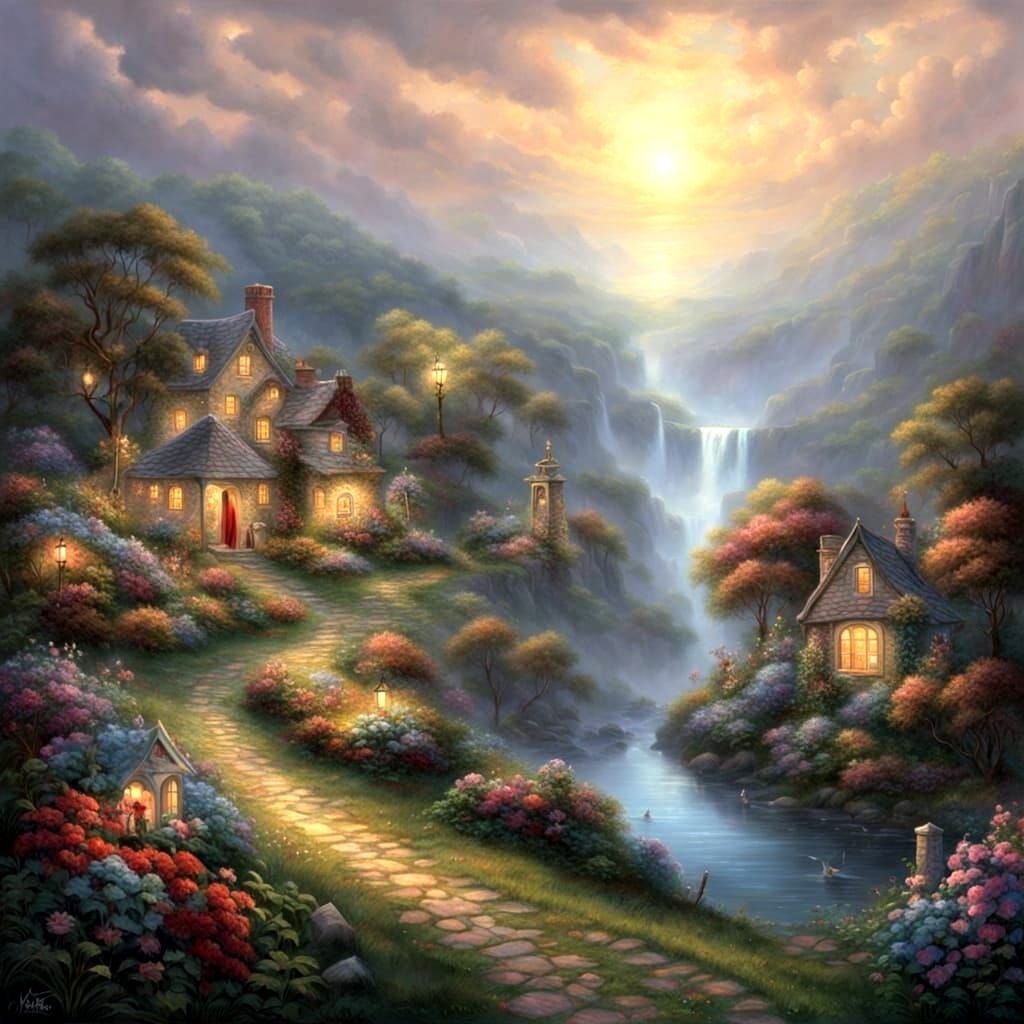 Joyful Children Dance in a Field of Wildflowers