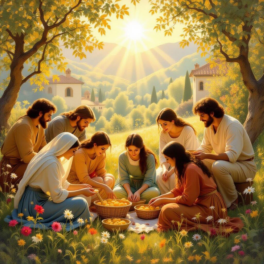 Divine Service: Acts of Kindness in Ethereal Light