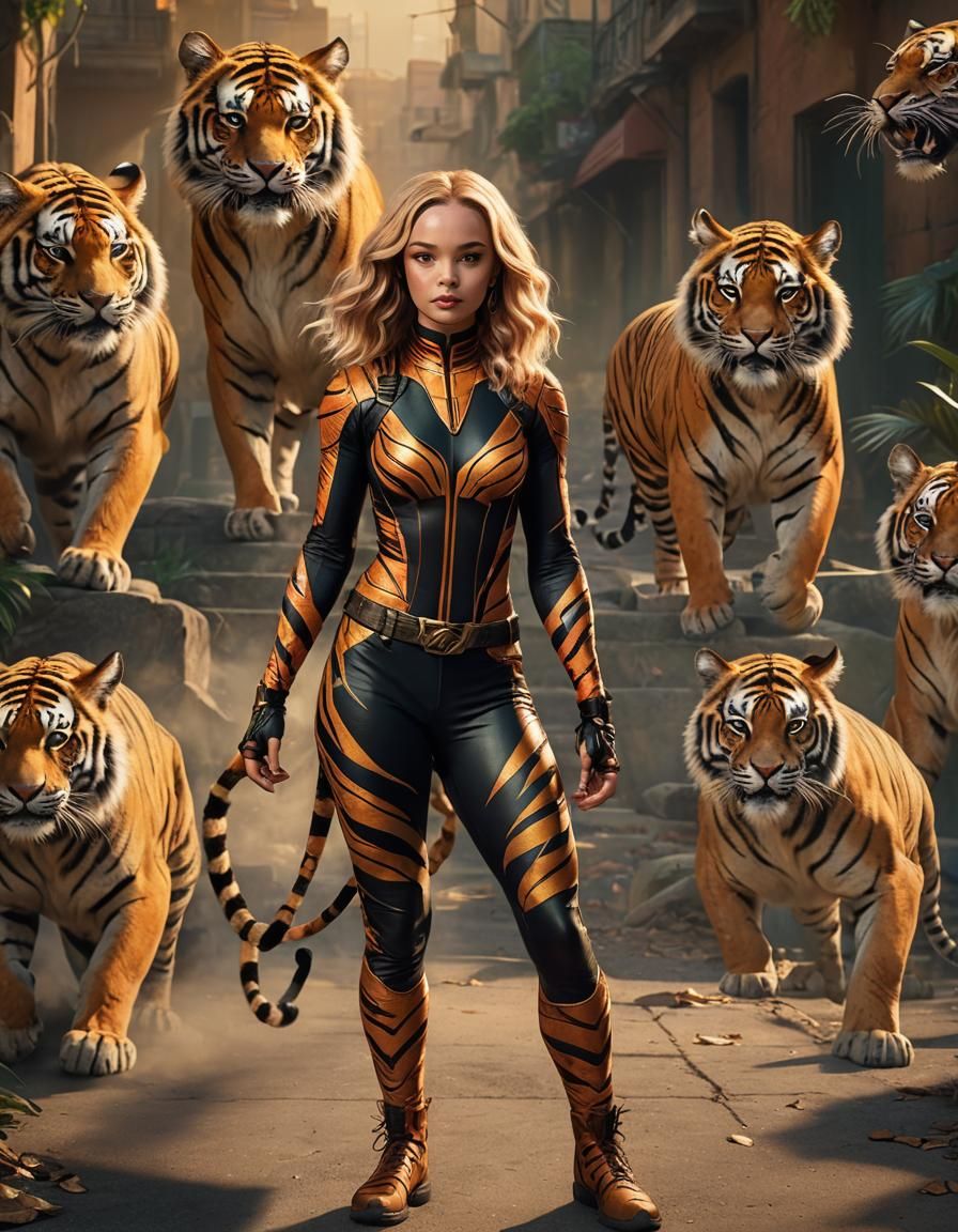 Tigra the Were-Woman Concept Art in Comic Book Style