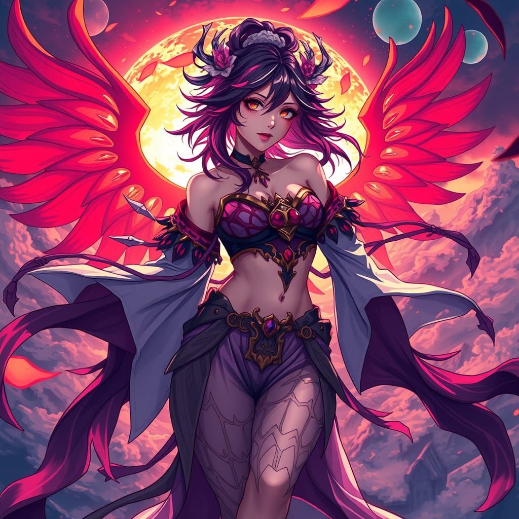 Mystical Anime Fantasy Maiden