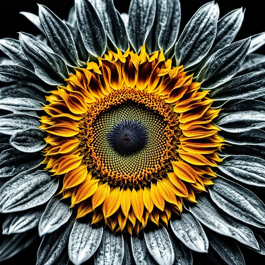 Hyperrealistic Sunflower in Cinematic Composition