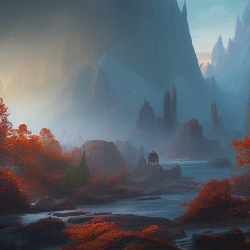 Fantastical North Carolina Landscape in Deep Color