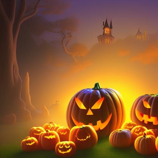 Halloween Trick or Treat in Pixar 3D Style