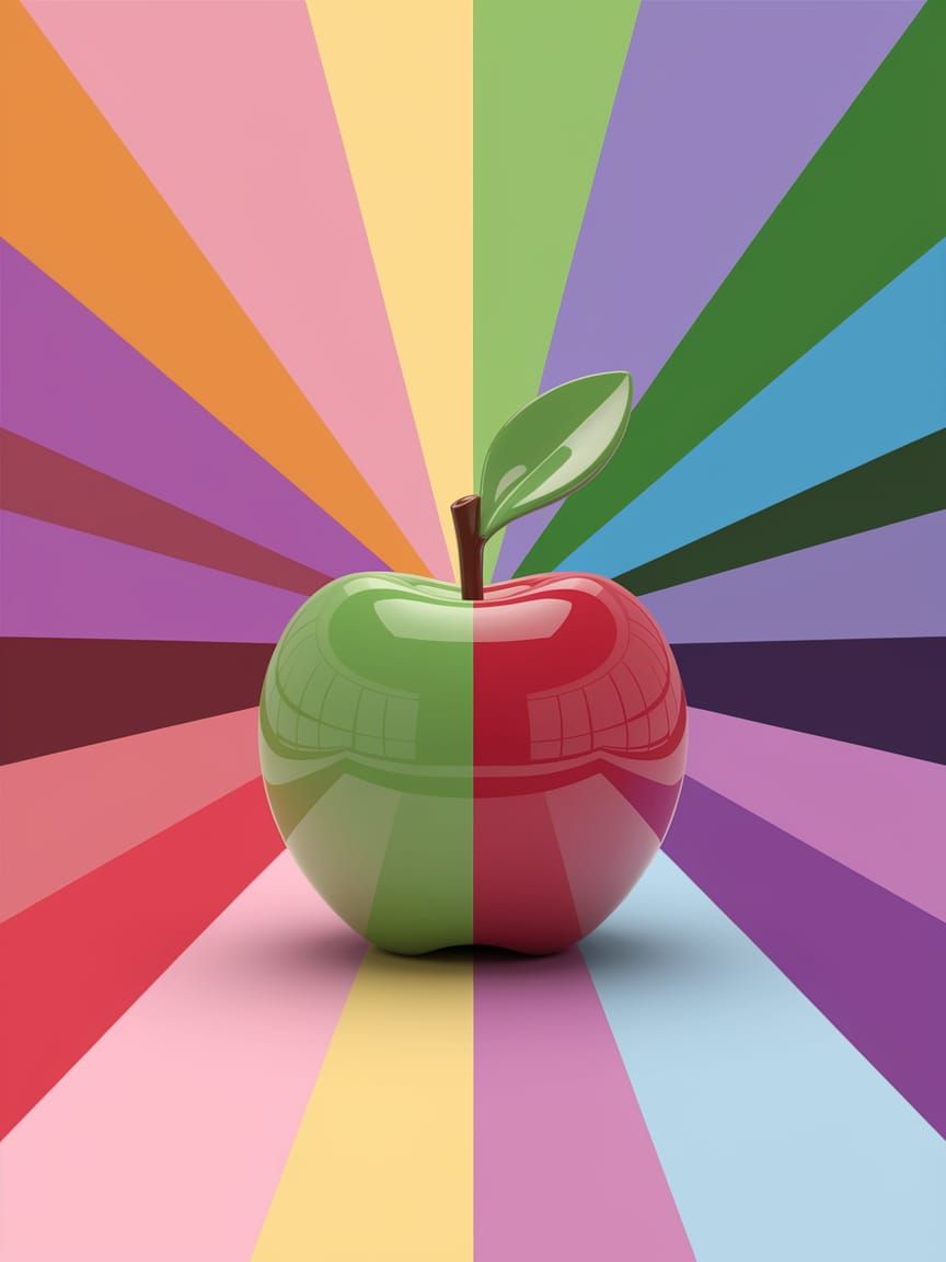 Ceramic Apples in Pixar Style