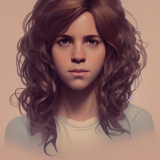 Hermione Granger Portrait in Hyperdetailed Style