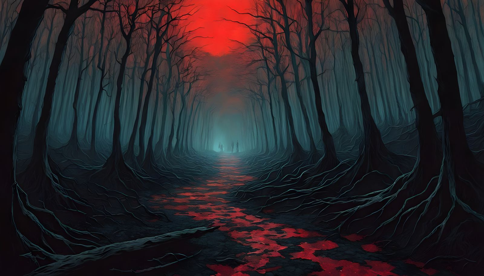 Creepy Garden of Broken Glass in Ethereal Light