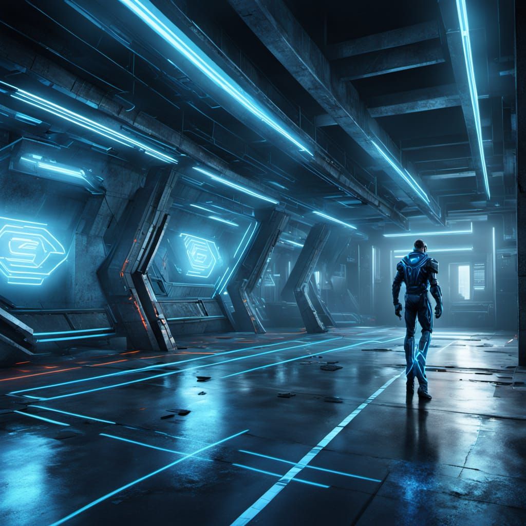 Telekinetic Individual Moves Beams in Sci-Fi Setting