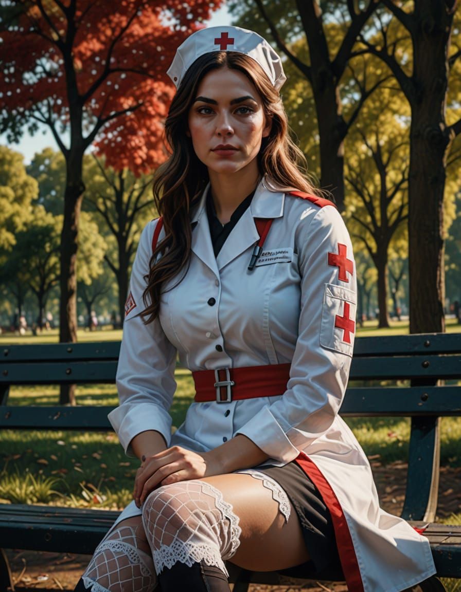 Argentinian Nurse Portrait in Hyper-Realism Style