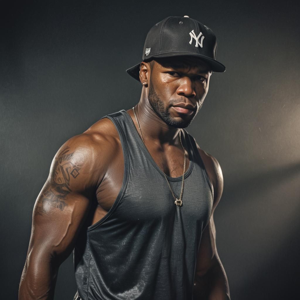 Intense Portrait of a Man in Dark Studio