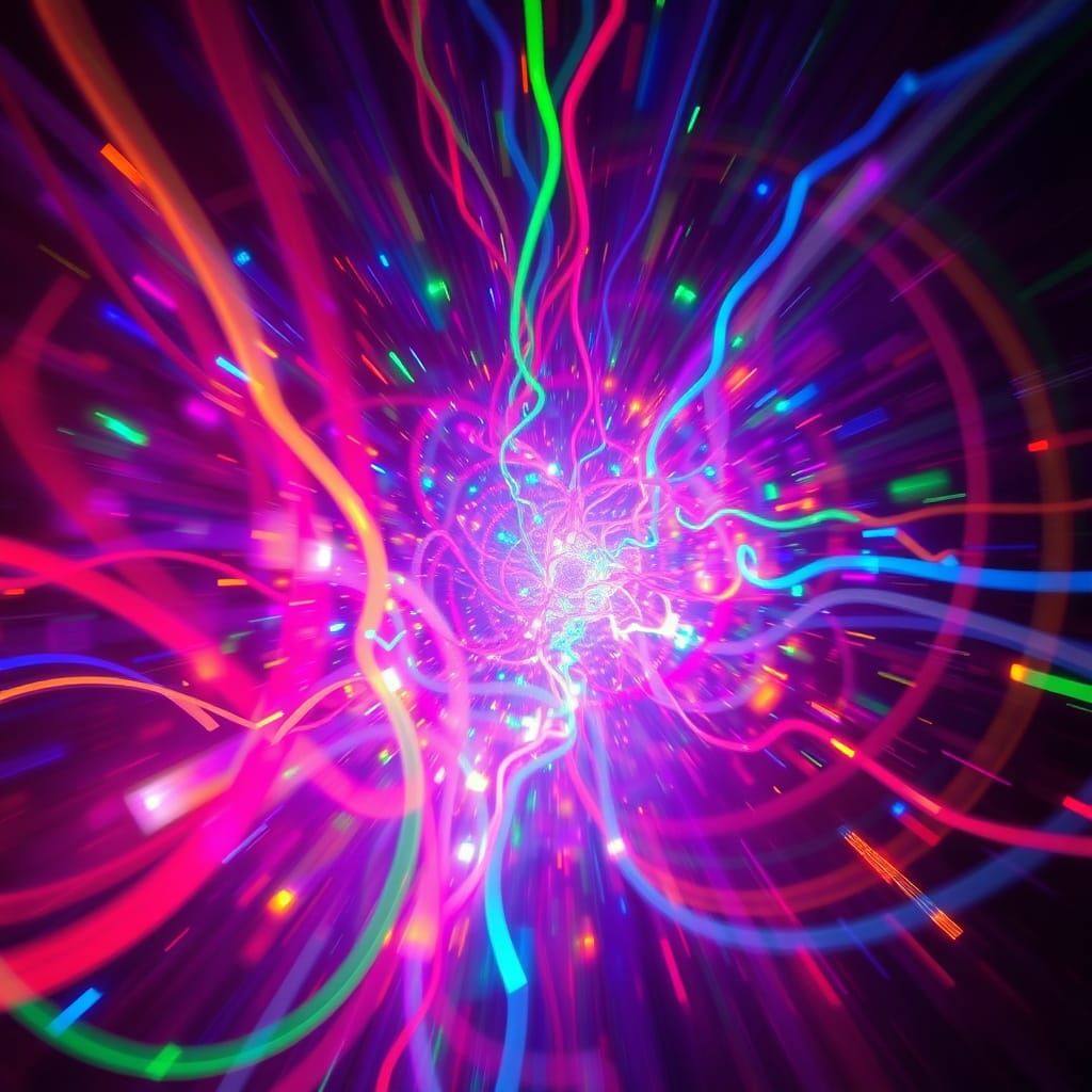 Kaleidoscopic Lights in Dreamlike Abstract Spectacle