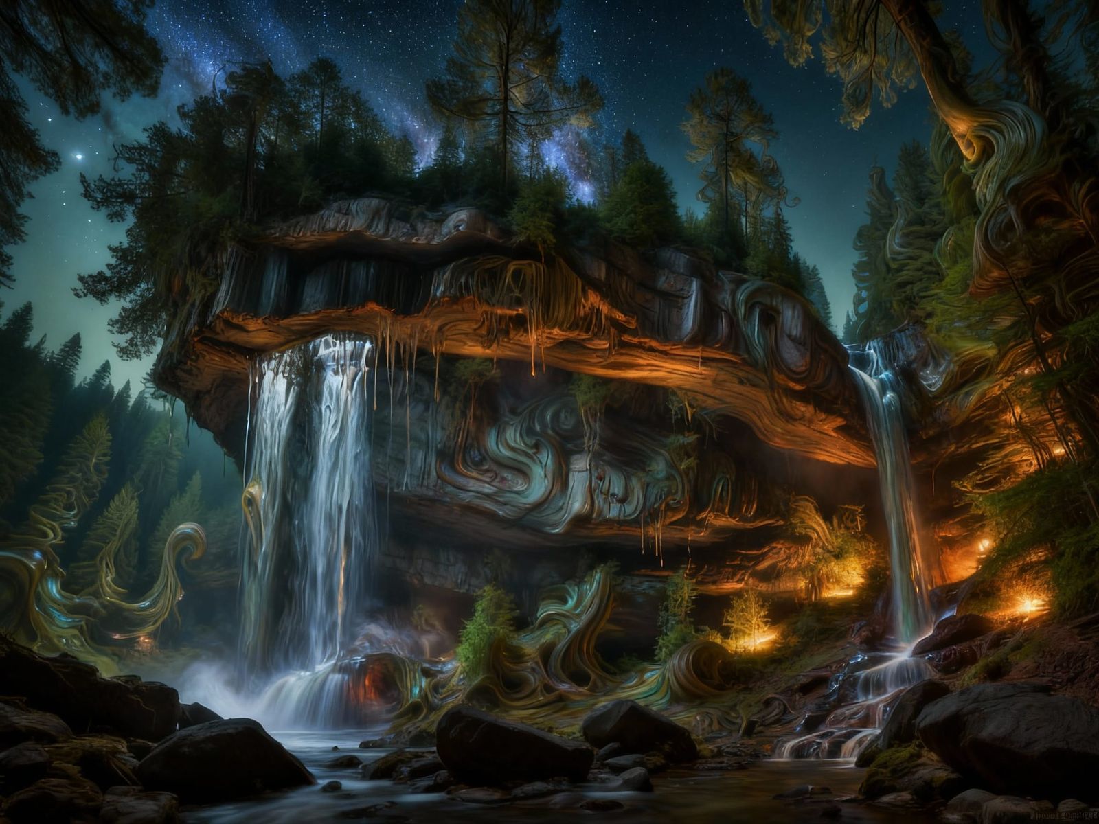 Surreal Otherworldly Landscape in Dali Style