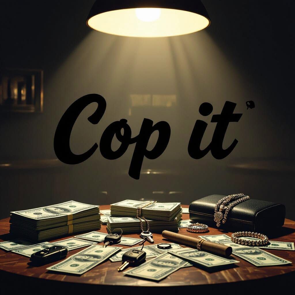 Album Cover Design "Cop It" with Luxury Items