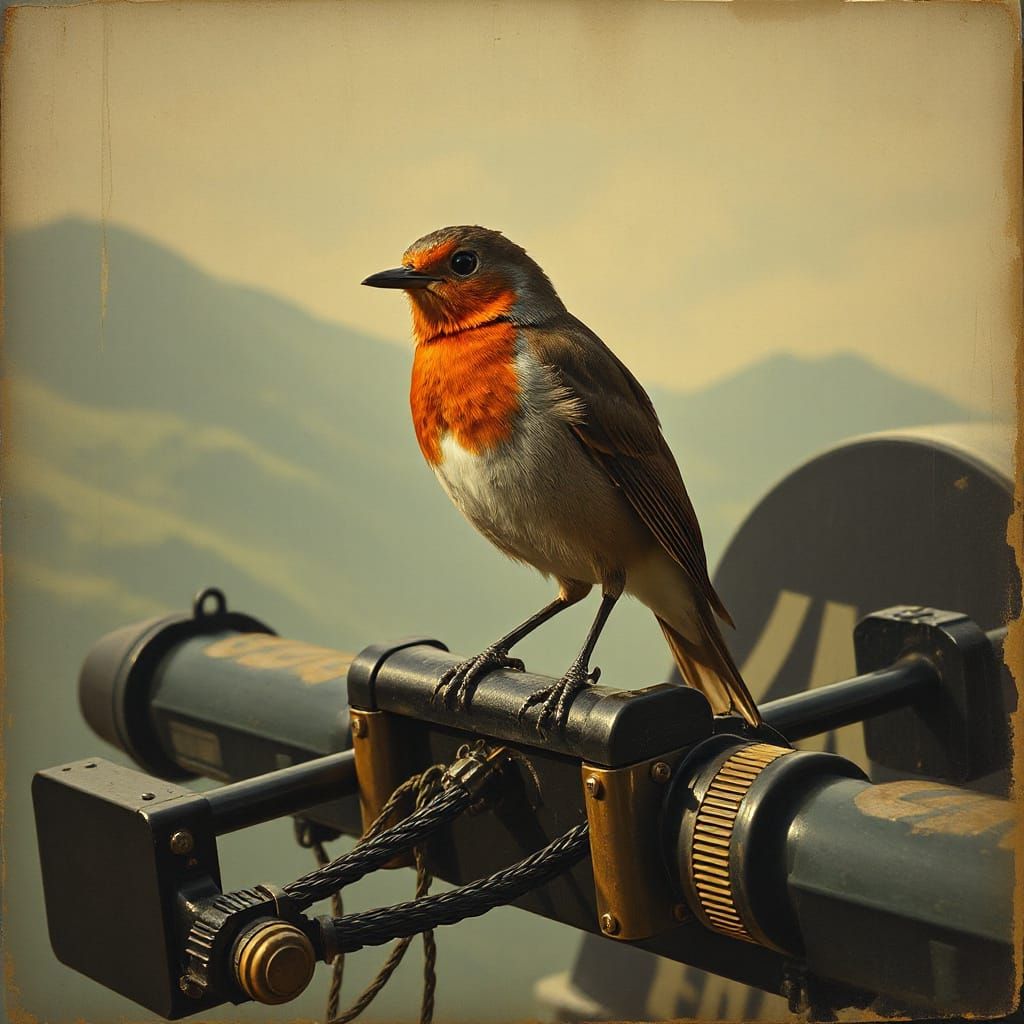 Robin Bird in Art Deco Dieselpunk Style