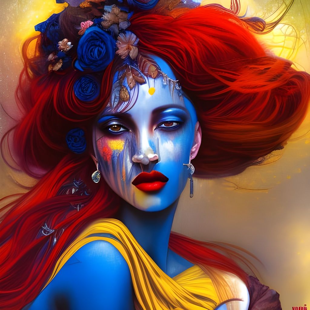 Stunning African Witch Portrait in Hyperdetailed Style