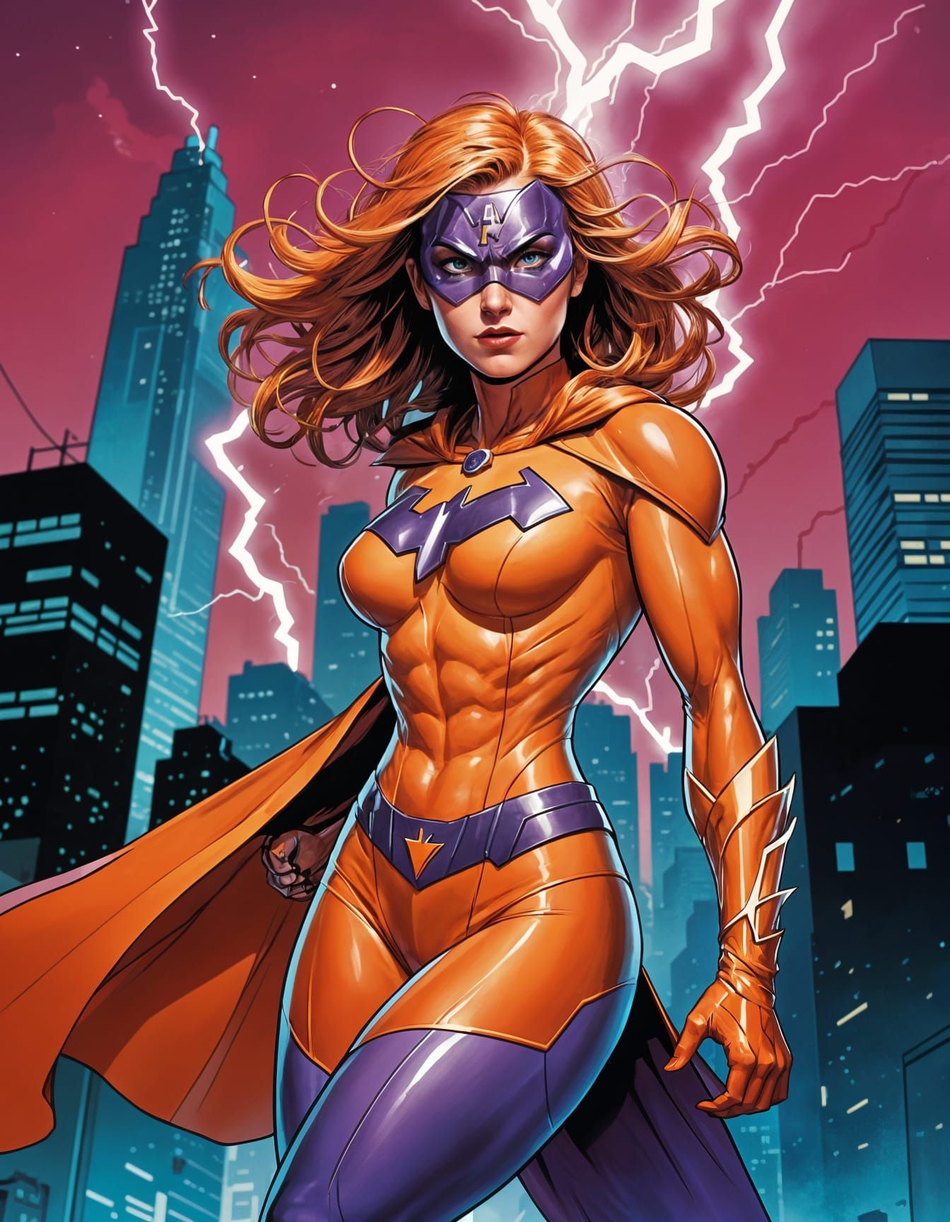 Filipina Superhero Lightning Comic Art