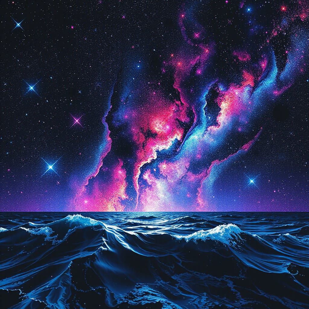 Galactic Polka Dots in Abstract Modern Art