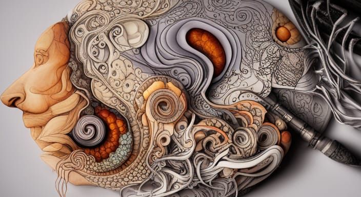 Australian Berserker with Fractal and Zodiac Elements