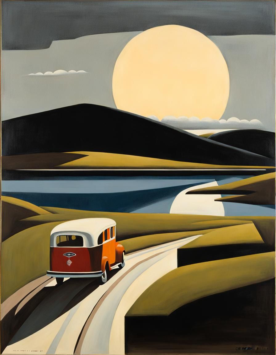 AI Recreation: Art in the Style of George Ault