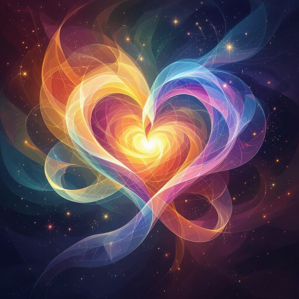 Abstract Heart of Light and Energy