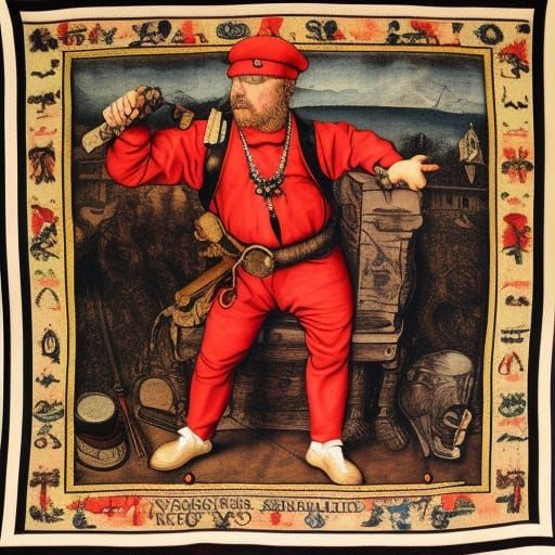 Supreme Mind Crocodile in Northern Renaissance Style