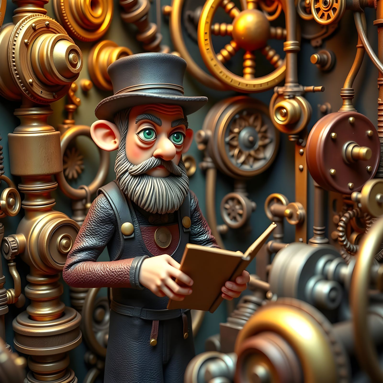 Steampunk Inventor's Claymation Workshop with Clockwork Mach...