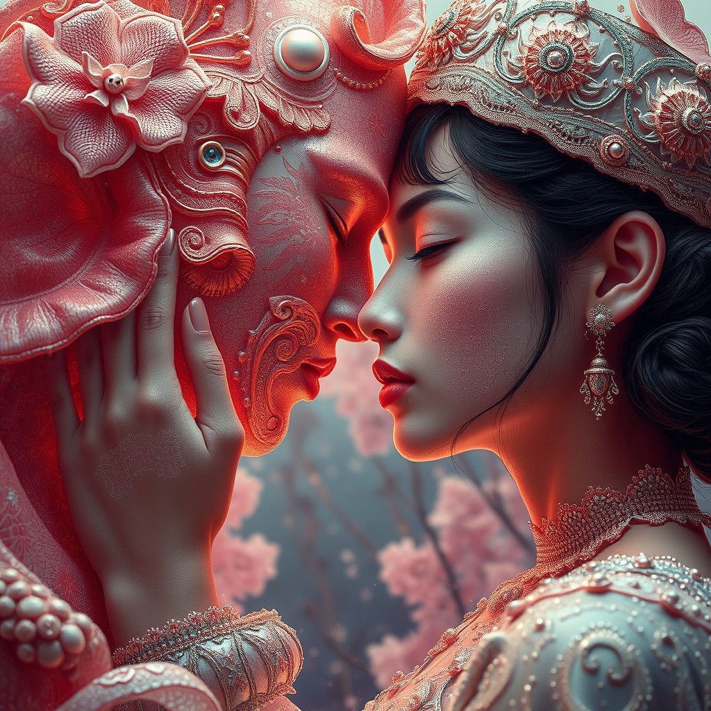 Surreal Transformation in Rich Colors, Detailed Art