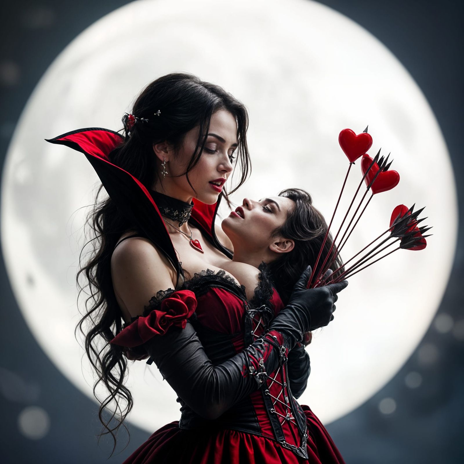 Vampire Dracula's Daughter Bites Cupid, Turning Him