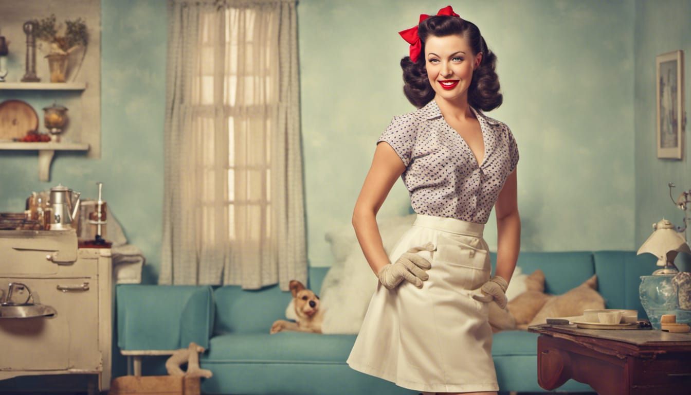 1950s Pinup Housewife in High Definition