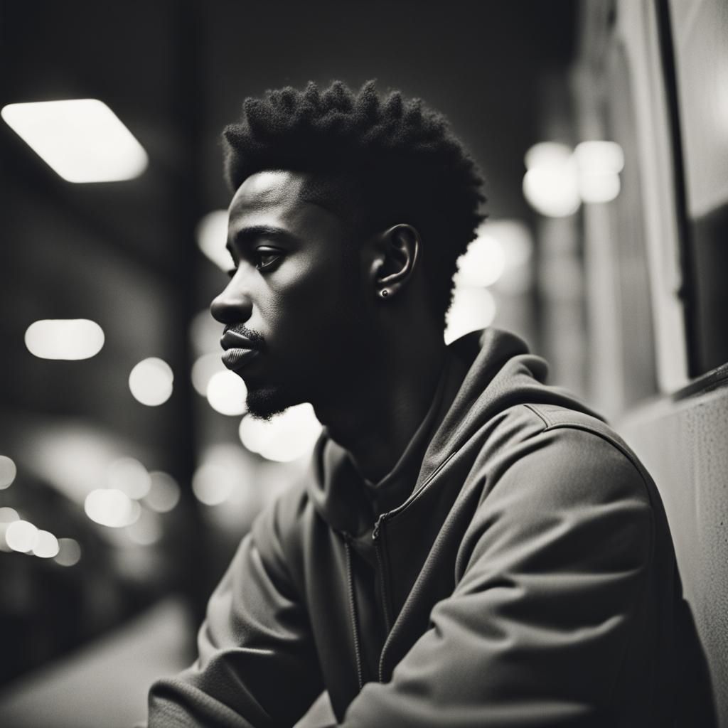 Candid Urban Portrait of a Young Man