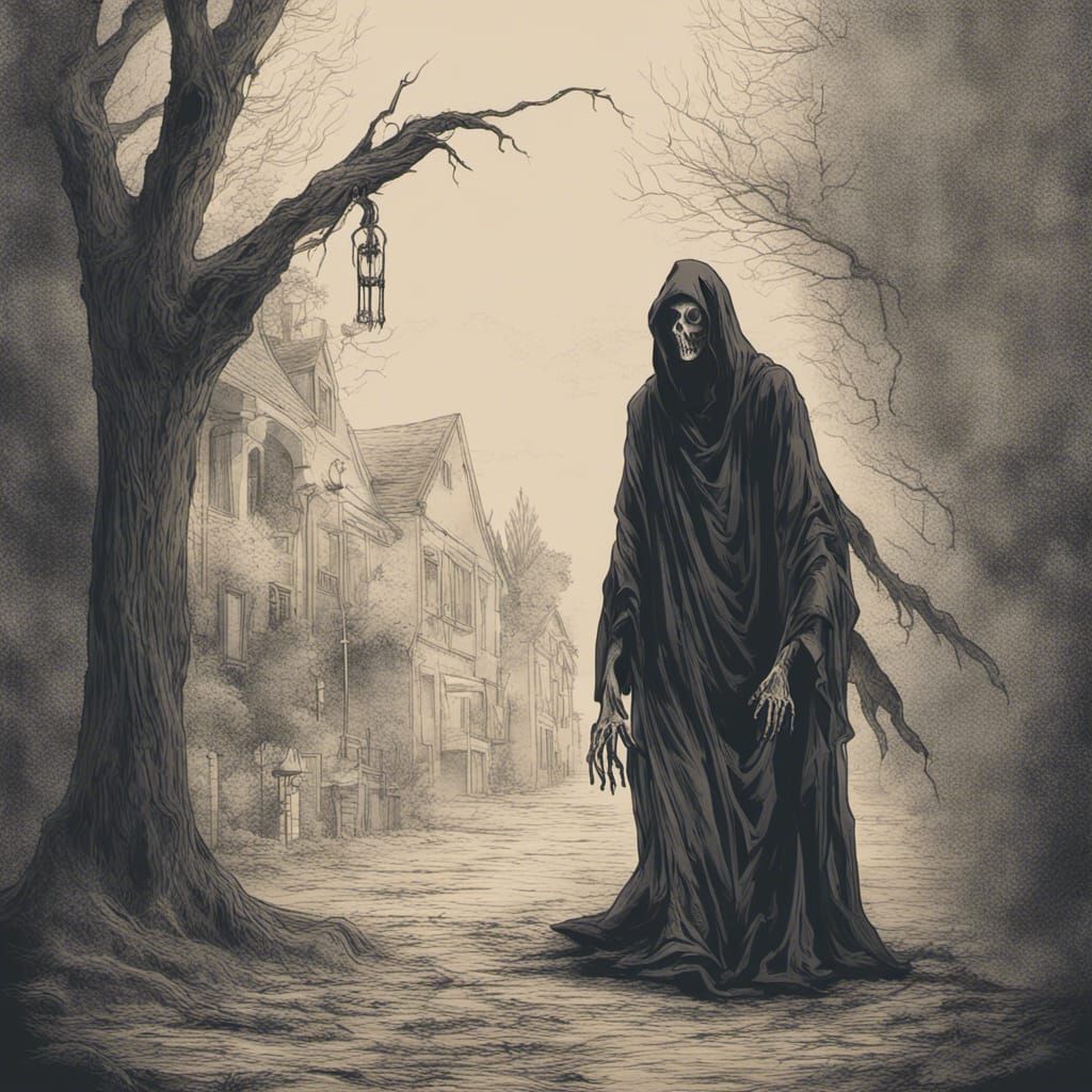 The Grim Reaper and a Ghostly Soul