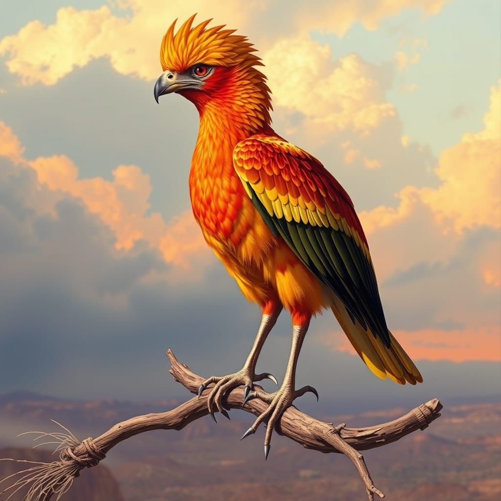 Majestic Aarakocra soars through the Windswept Skies in Dyna...