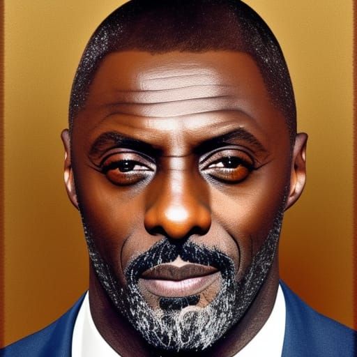 Hyperrealistic Portrait of Idris Elba in Splash Art Style