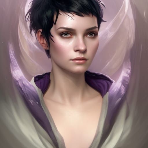 Elegant Fantasy Wizardess in Triadic Hues