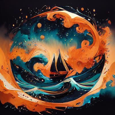 Whimsical Cosmic Visions in Vibrant Arabic Calligraphy