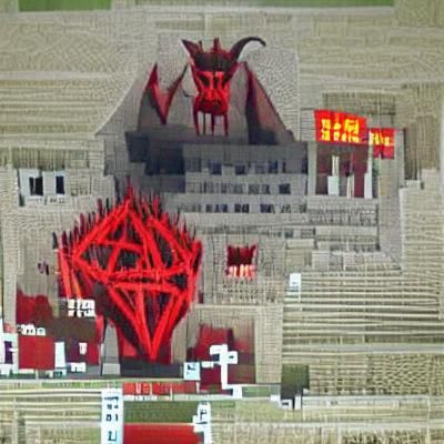 Satan build in minecraft