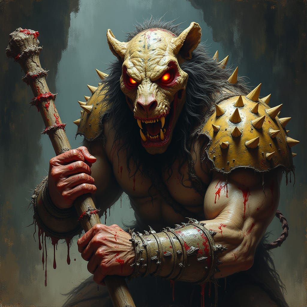 Fearsome, Ash-Smeared Troglodyte Wears Tiger Skull Armor in ...