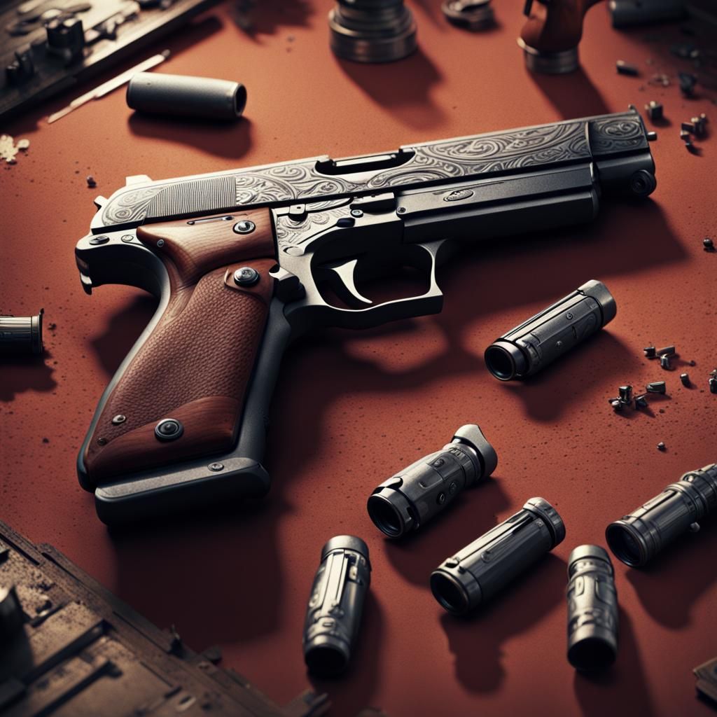 Epic Pistol Digital Matte Painting