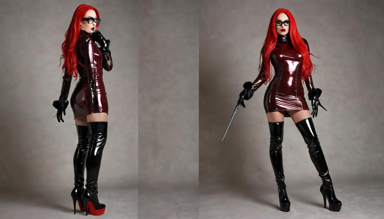 Gothic Vampirella in Latex Dress, Gerald Brom Style