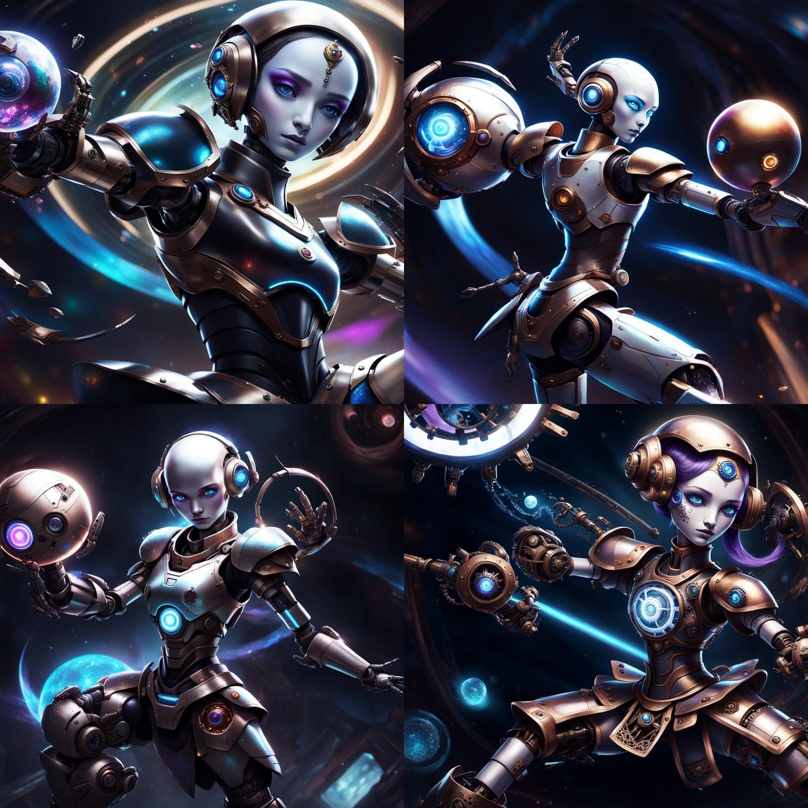 Orianna: Mechanical Robot Dancer in Dark Fantasy Style